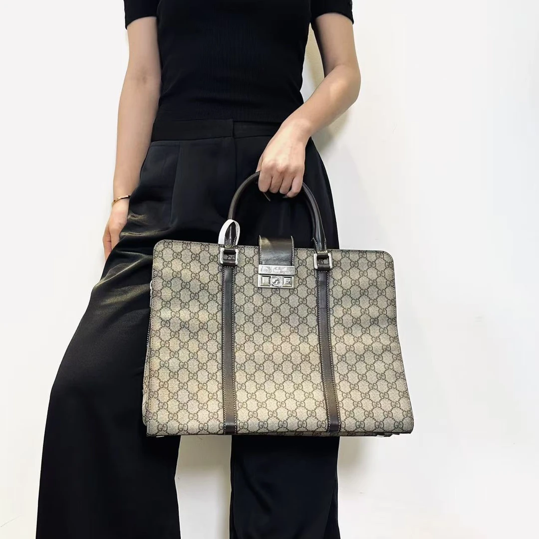 95新 GUCCI/古驰 古驰老花公文手提包 2506260104