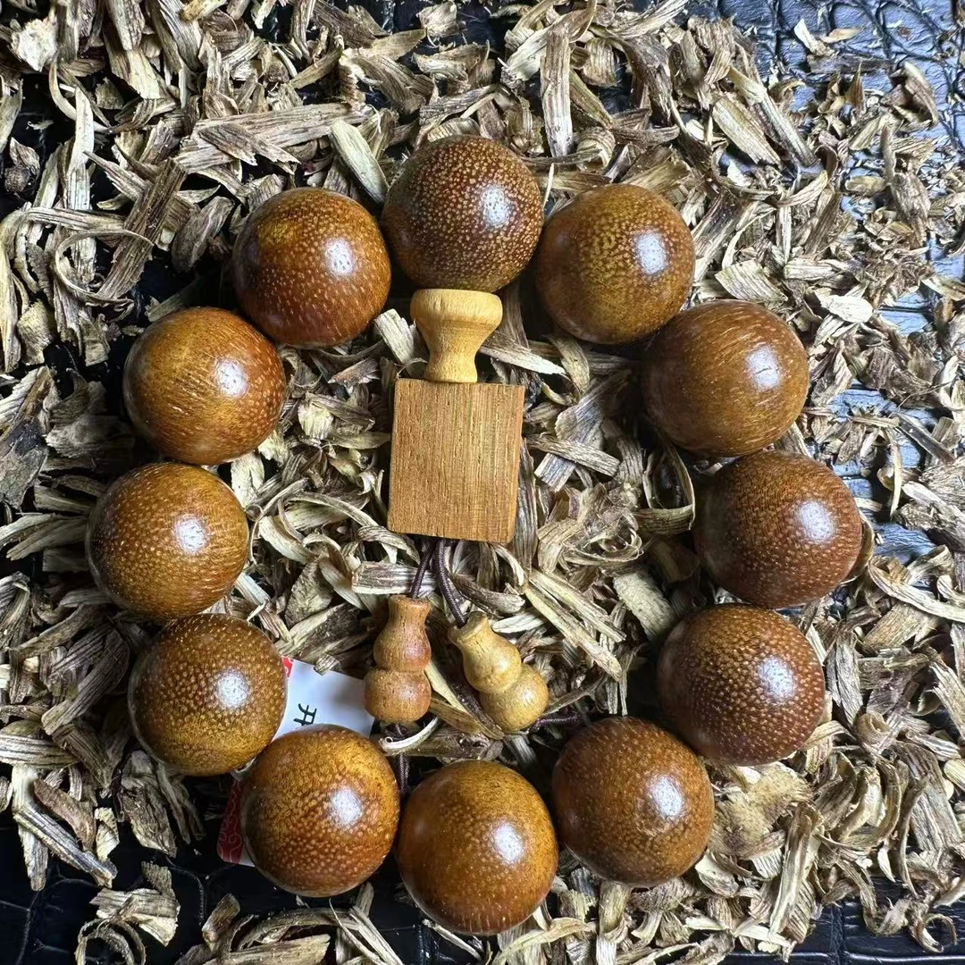 开总文玩沉木圆珠手串238
