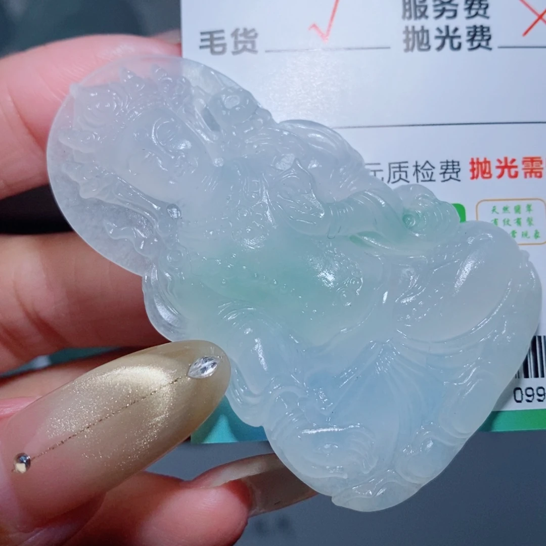 定制翡翠未镶嵌毛货翡翠挂件