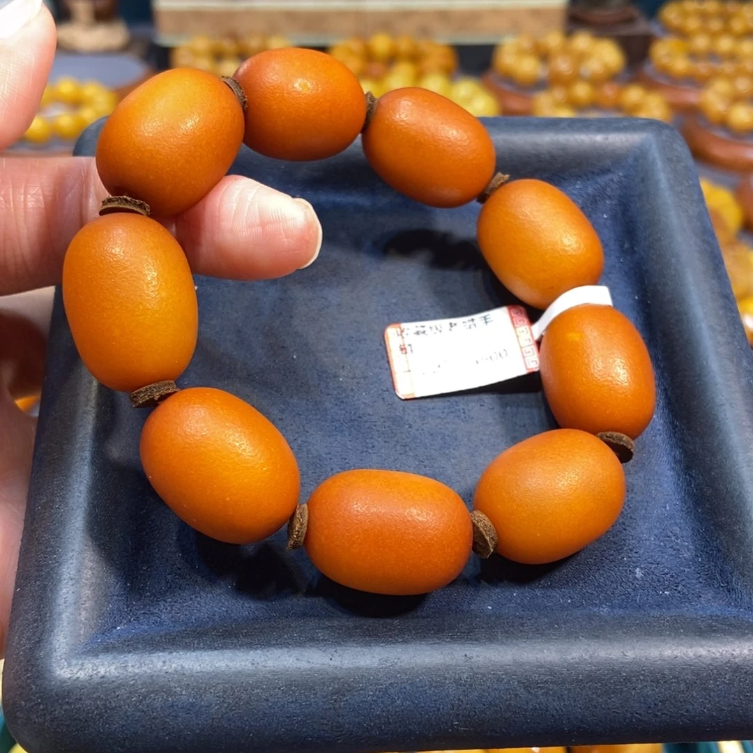 琥珀未镶嵌手链蜜蜡