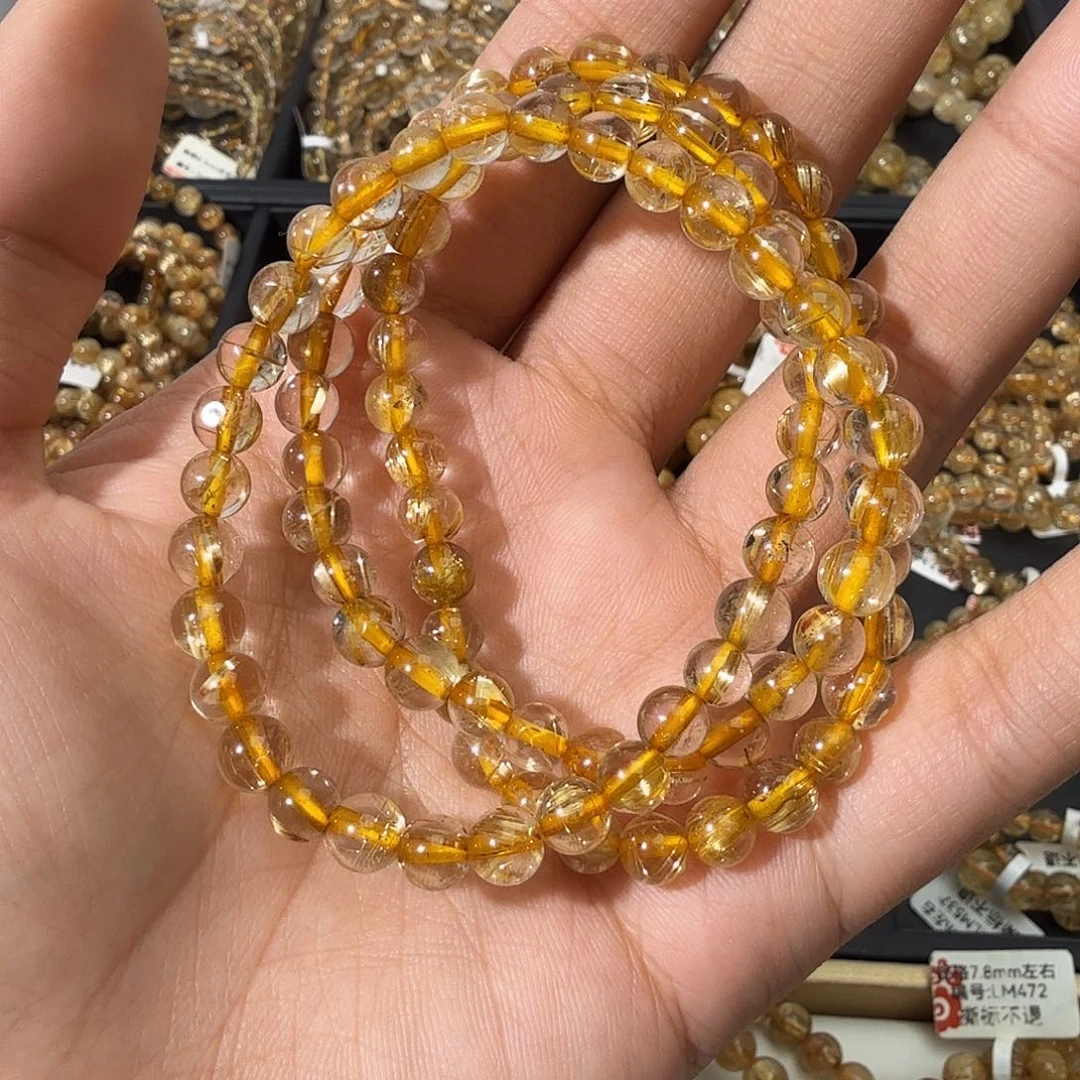 手链发晶未镶嵌天然金发晶