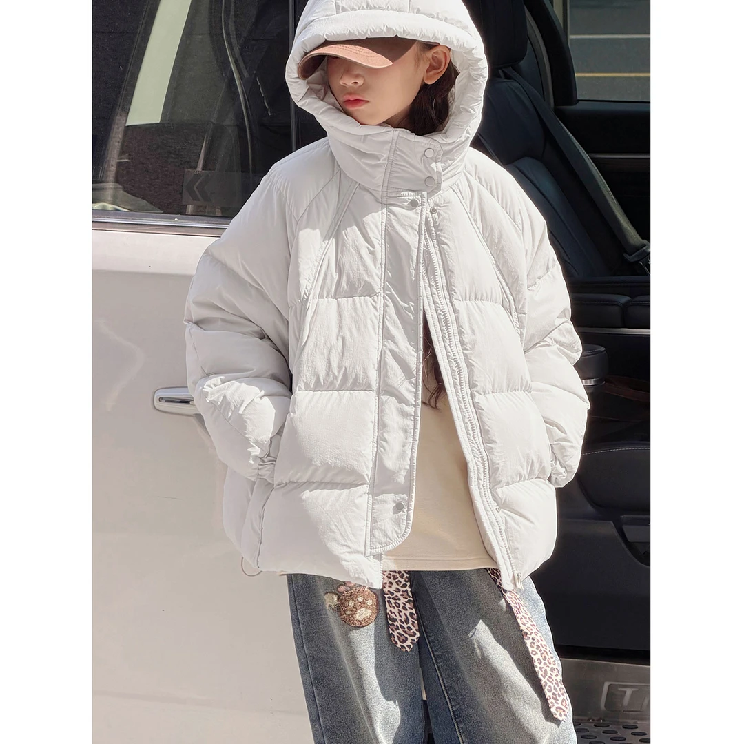 K30246孙小美高端90白鸭绒女童秋冬装羽绒服儿童连帽外套加厚潮