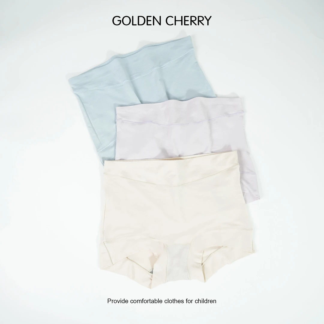 【金樱桃Golden cherry】亲子纯色中腰轻薄舒适内裤L897（三条装）