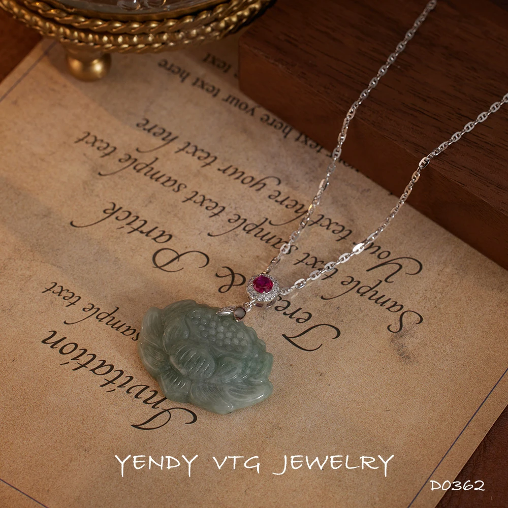 坠链均925银 D0362「碧莲初露」blue lotus  OBYA ♠定制 项链