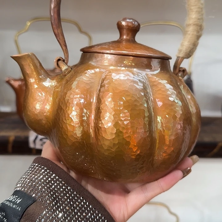 我***涯紫铜手工制作烧水壶