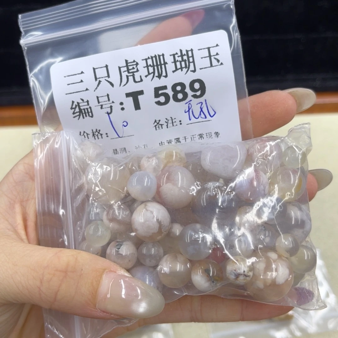凹***志硅化珊瑚（珊瑚玉）h未镶嵌