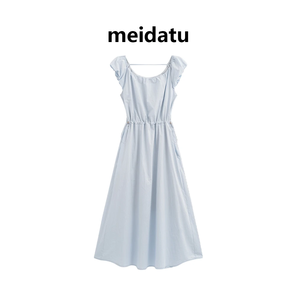 （破价款）韩版休闲宽松褶皱收腰连衣裙  CD617-H