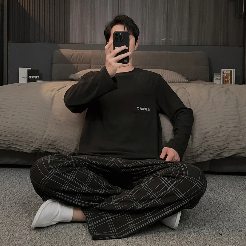 冬季睡衣男2025新款加绒保暖套装休闲可外穿德绒男士家居服两件套