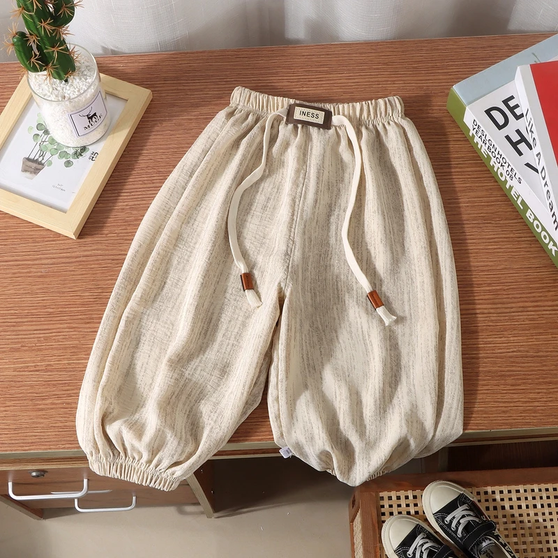 夏季灯笼裤宽松防蚊碎花夏天男童透气薄款宝宝儿童服装小孩裤子