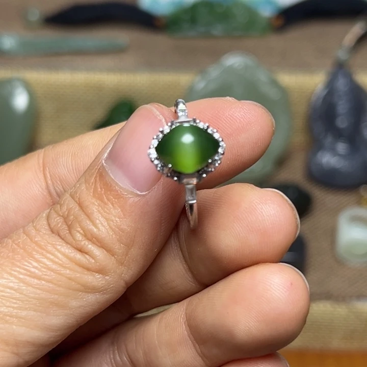 和田玉银S925镶嵌颈饰