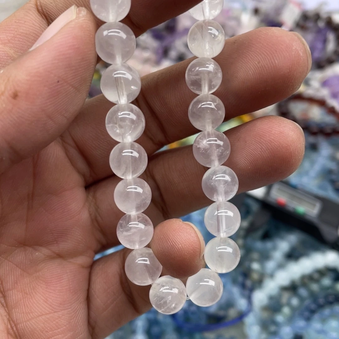 银S925镶嵌手链烟晶