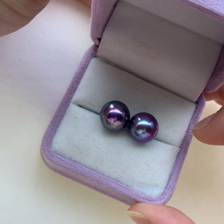 18K金镶嵌耳饰淡水珍珠小*湉