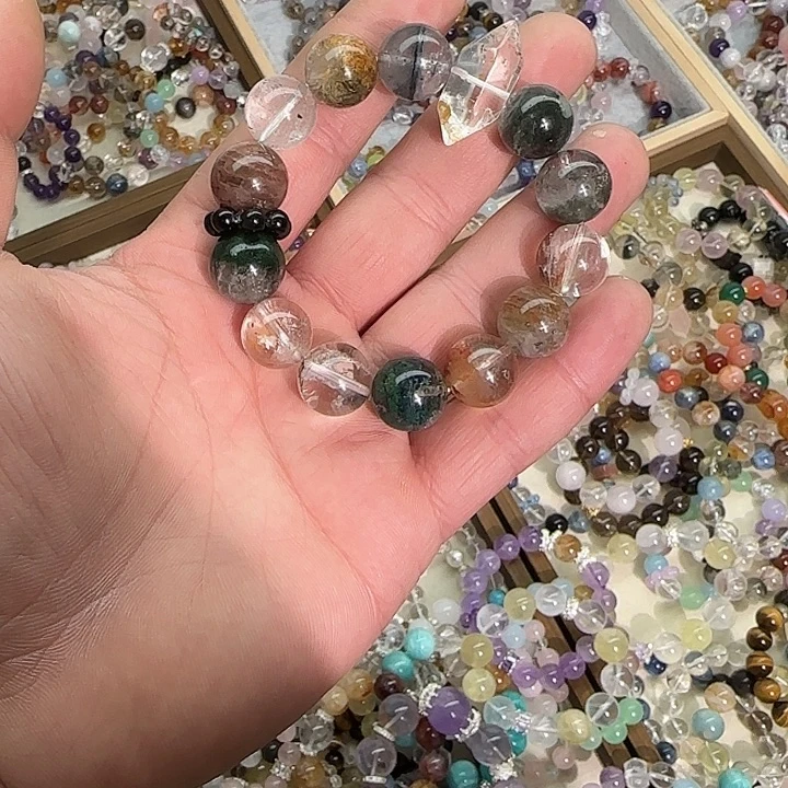 银S925镶嵌黄晶手镯