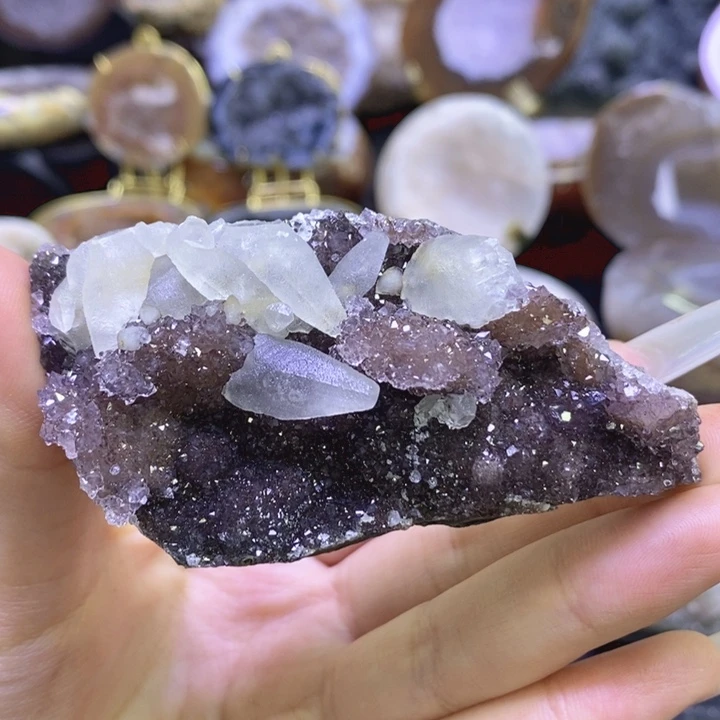 未镶嵌珠宝半成品水晶紫晶奇石块