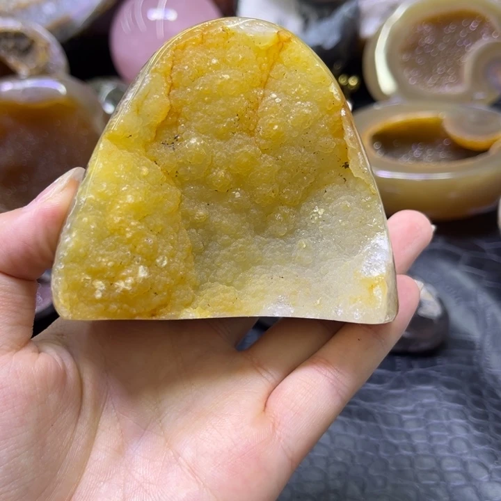 水晶未镶嵌发饰黄啵啵晶山