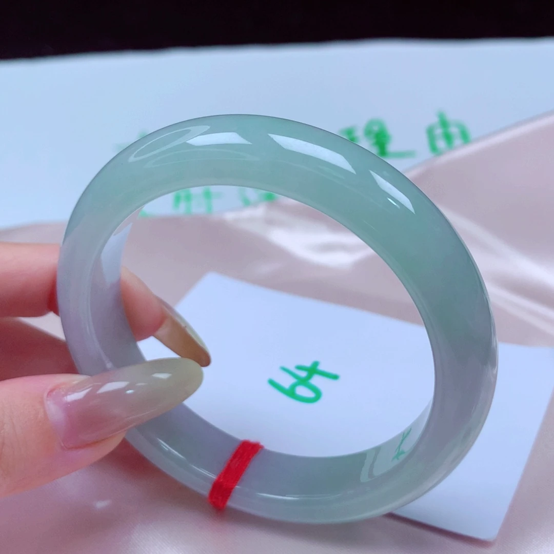 未镶嵌手镯翡翠天然缅甸翡翠A货手镯 64号