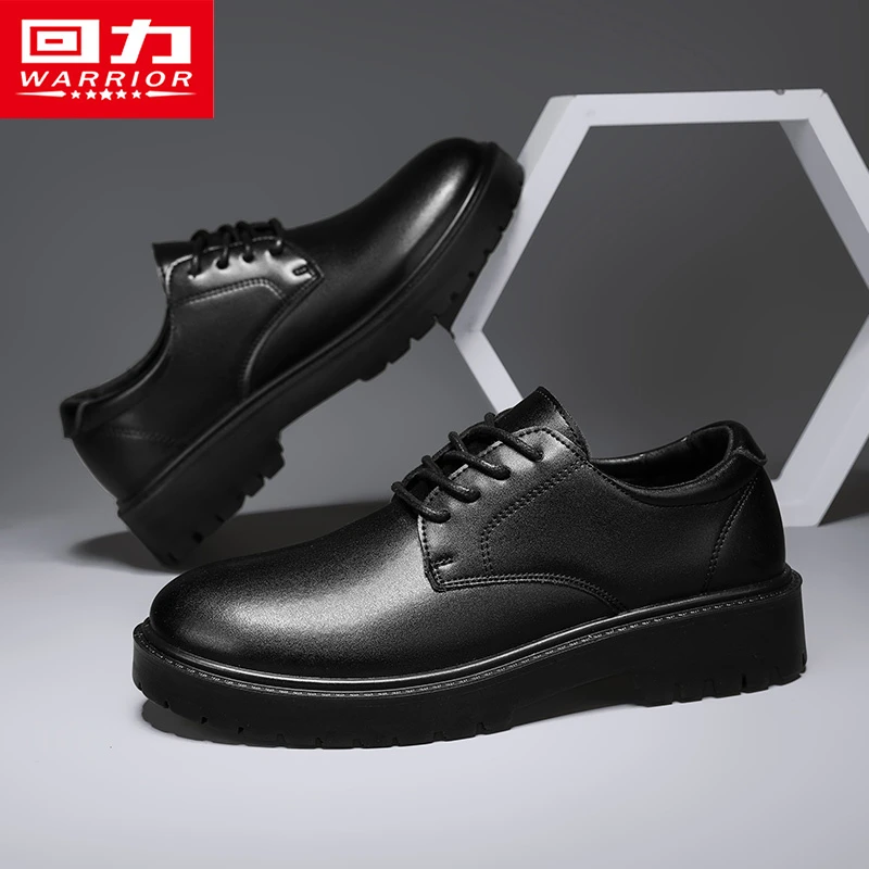 回力男鞋皮鞋2025新款男士英伦风商务正装德比鞋软底通勤黑色男款