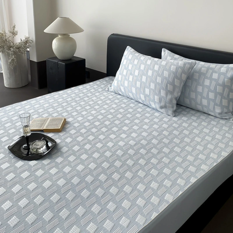 2025夏季新品 冷感御萃席礼盒装 活性印染提花床笠款凉席