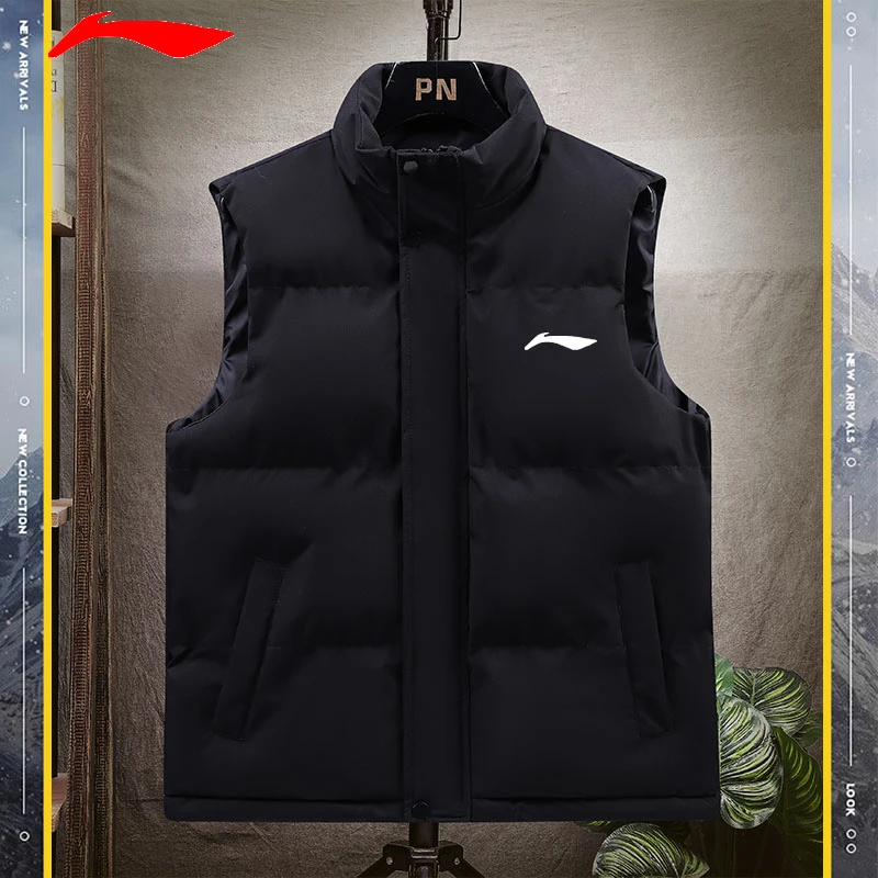 李L宁品牌男士马甲秋冬季加厚保暖情侣百搭棉背心男士马甲秋冬款