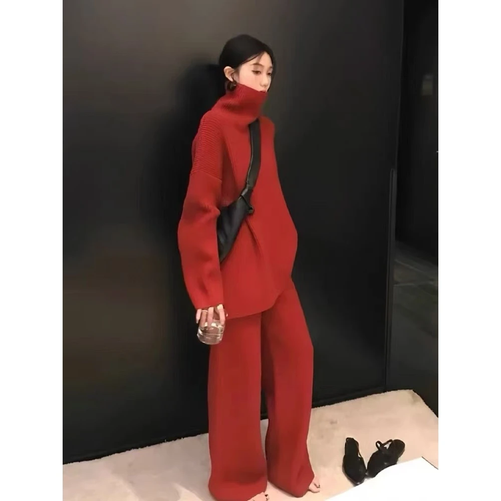 9909 净版高领纯色高弹新款秋冬时尚套装 B3