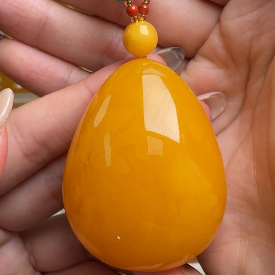 蜜蜡未镶嵌毛衣链无优化无烤色无补胶无覆膜无辐照无煮蜜