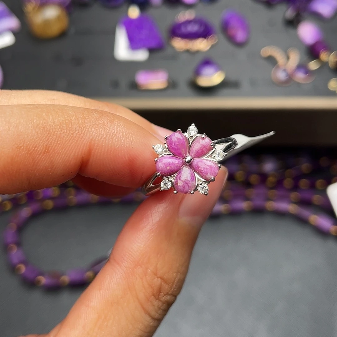 苏纪石（舒俱来）戒指银S925镶嵌