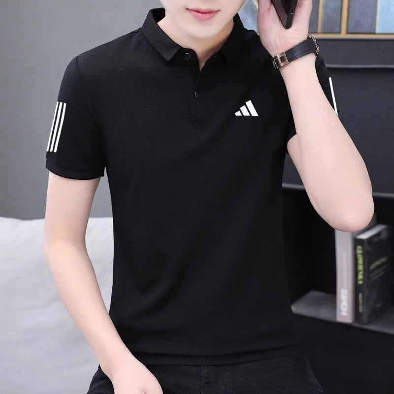 阿迪达斯翻领短袖男装夏季新款运动半袖男士商务POLO衫T恤 IS2294