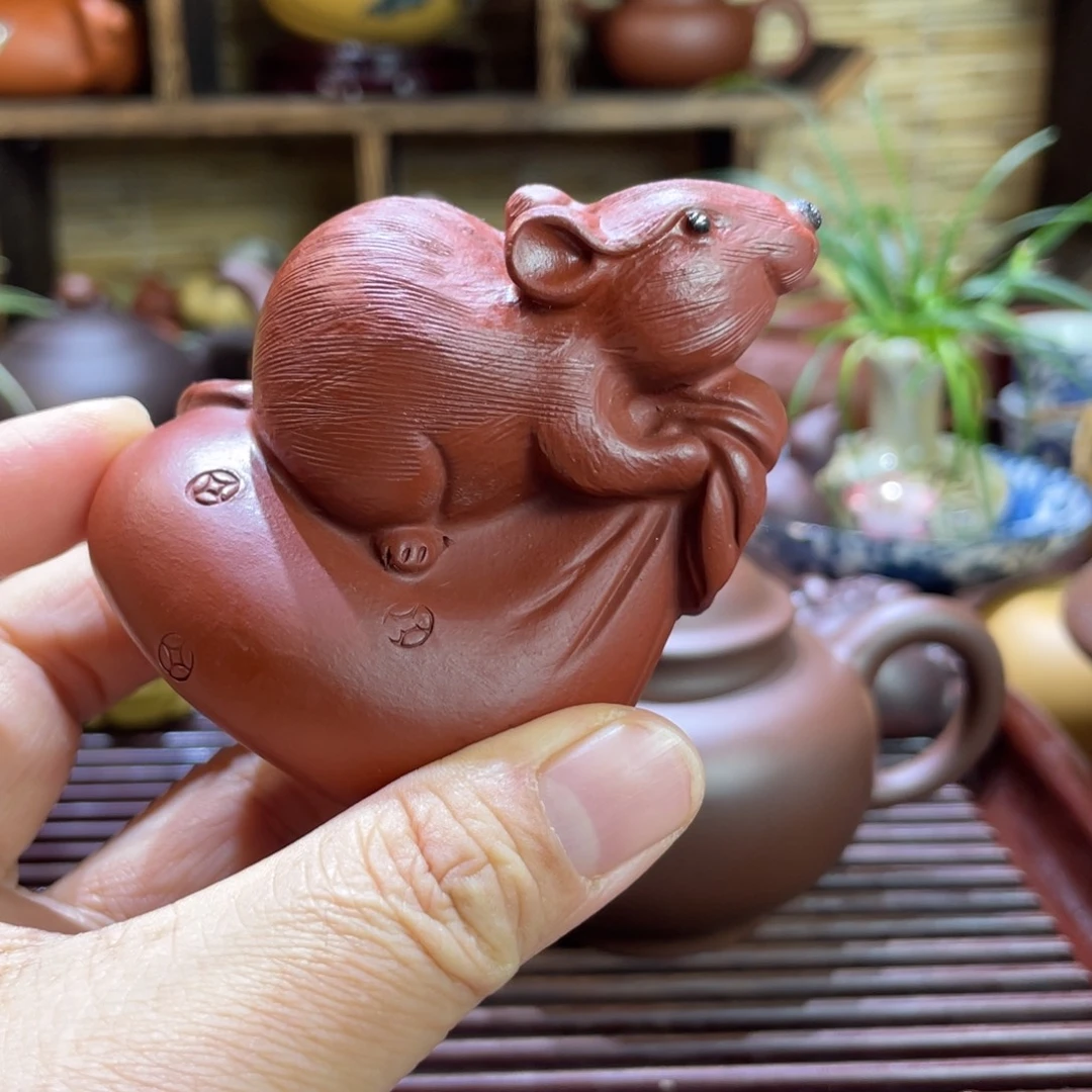 紫砂茶壶鼠来宝茶宠