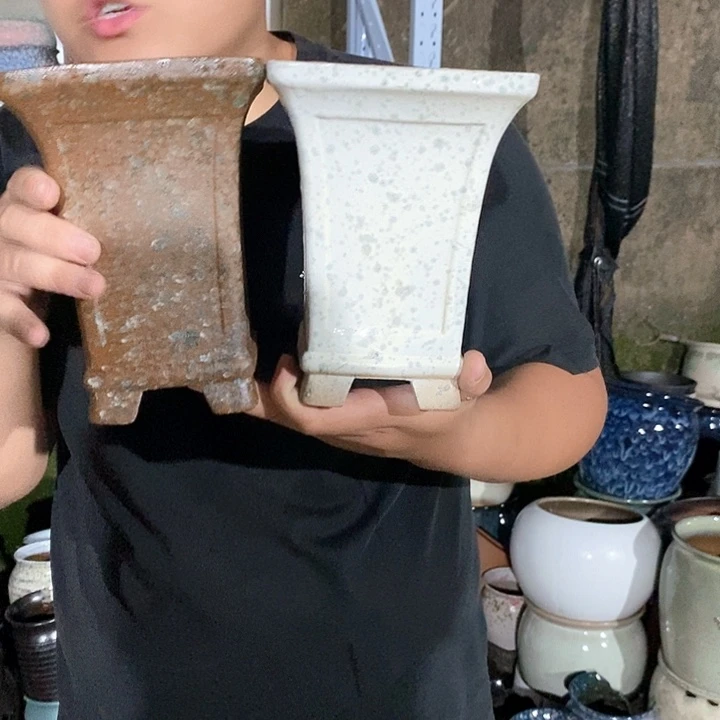 紫砂花盆口14高19福利