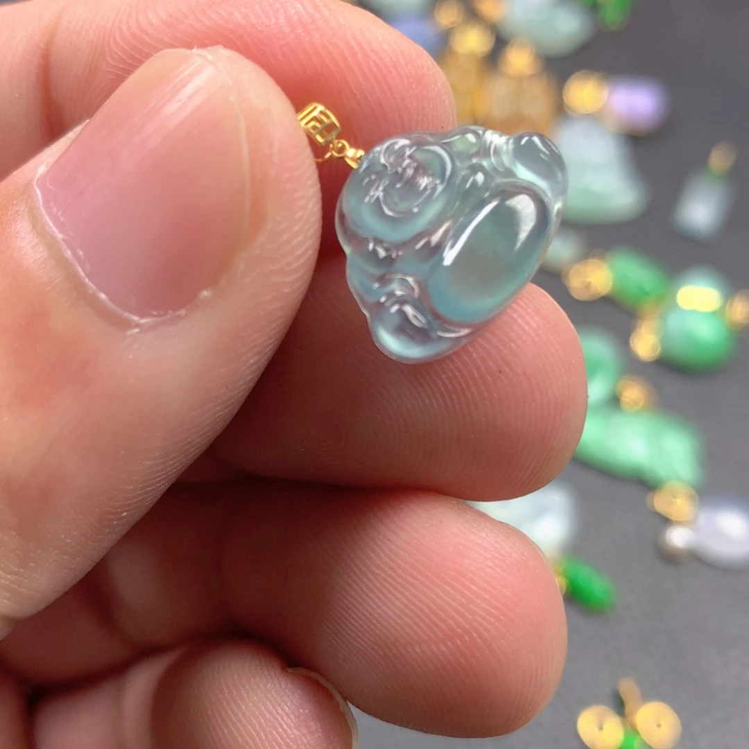 【闪购商品】颈饰18K金镶嵌翡翠翡翠