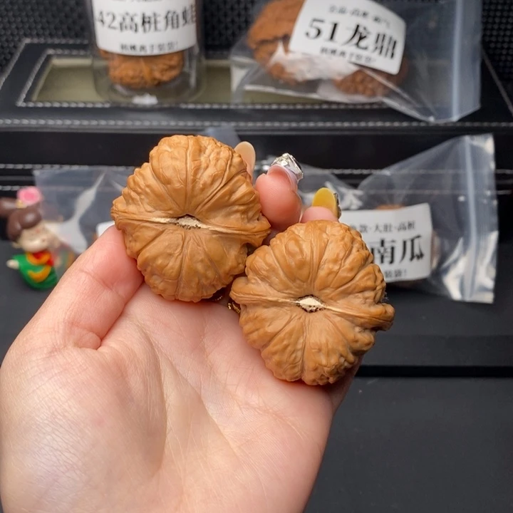 把件文玩核桃不**言南瓜44边肚