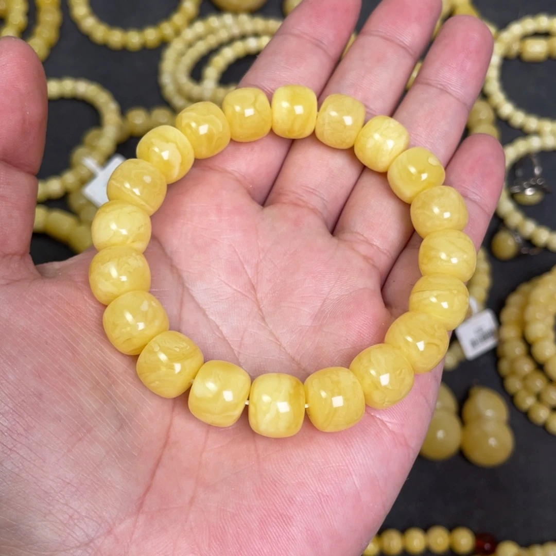 蜜蜡未镶嵌裸石蜜蜡手串12.3mm