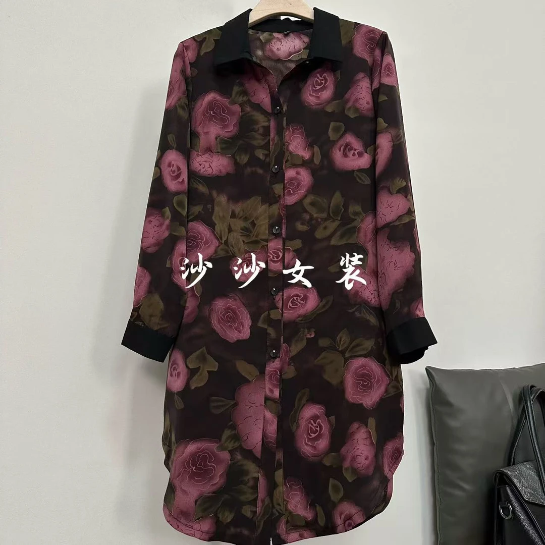 8899牡丹花衬衫（衣长90厘米）