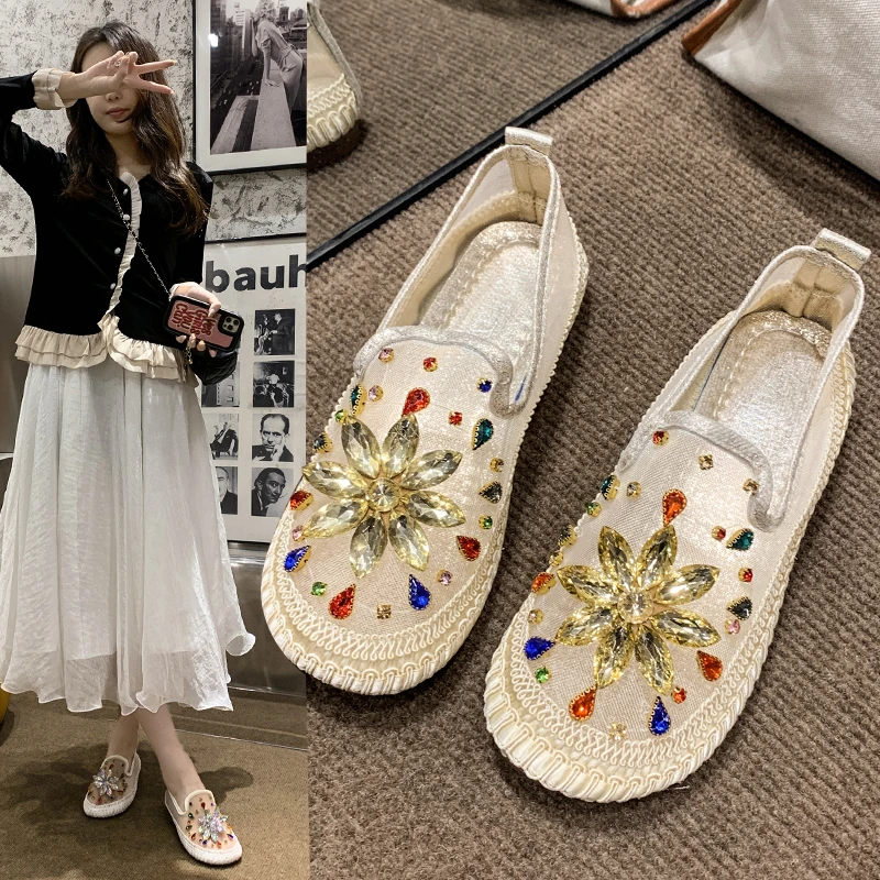 2025年夏季新款渔夫鞋女鞋透气网面懒人一脚蹬