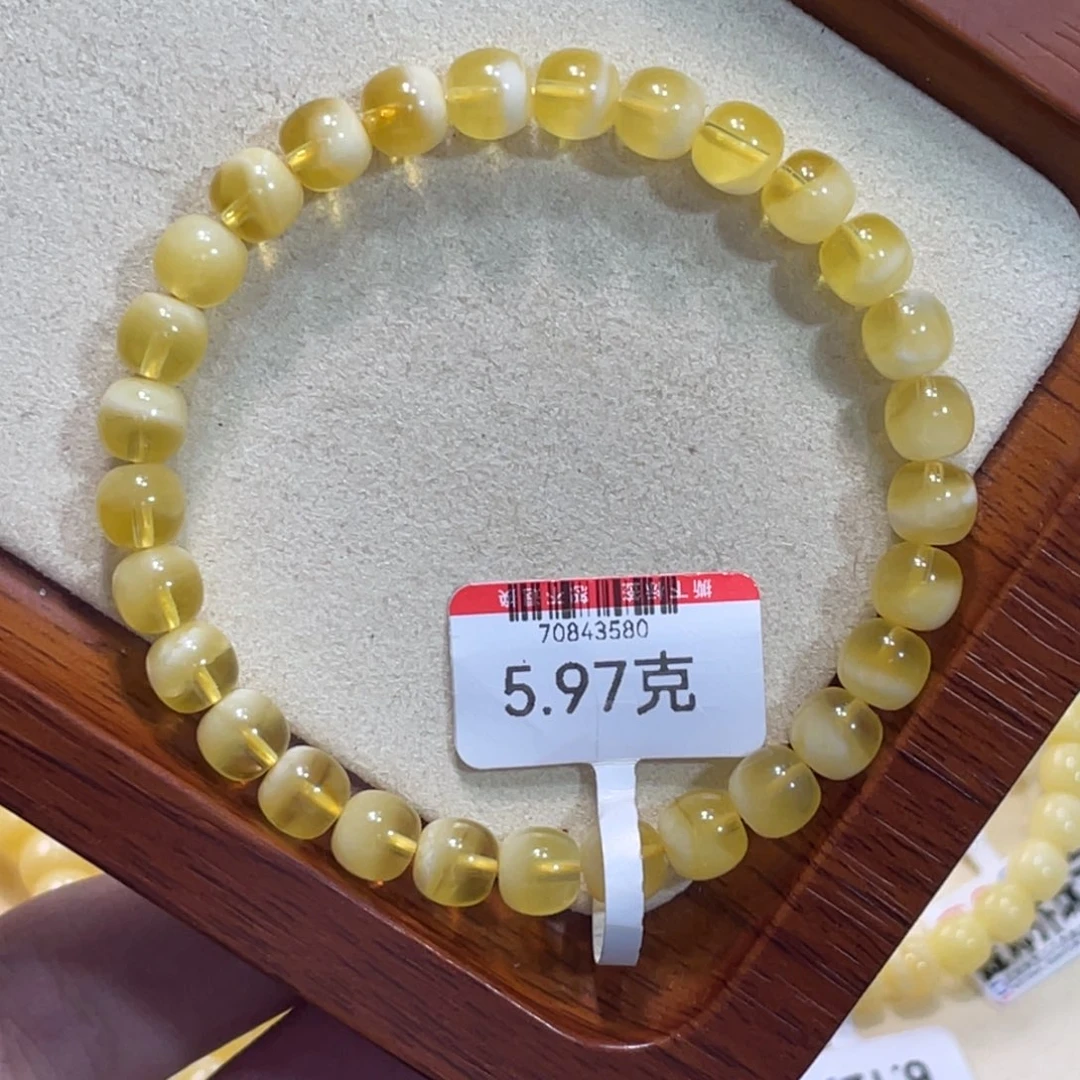 未镶嵌蜜蜡手链蜜蜡