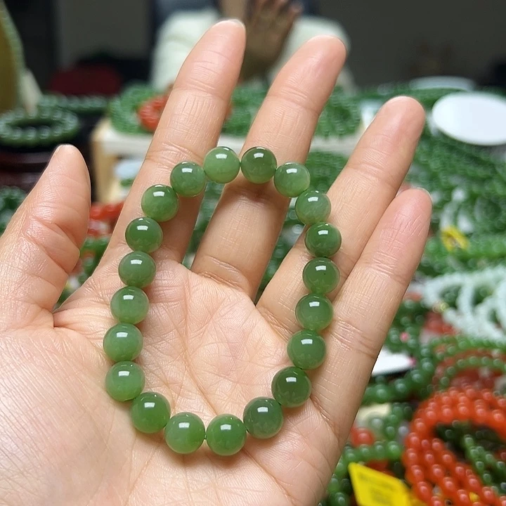 和田玉（碧玉）未镶嵌手链