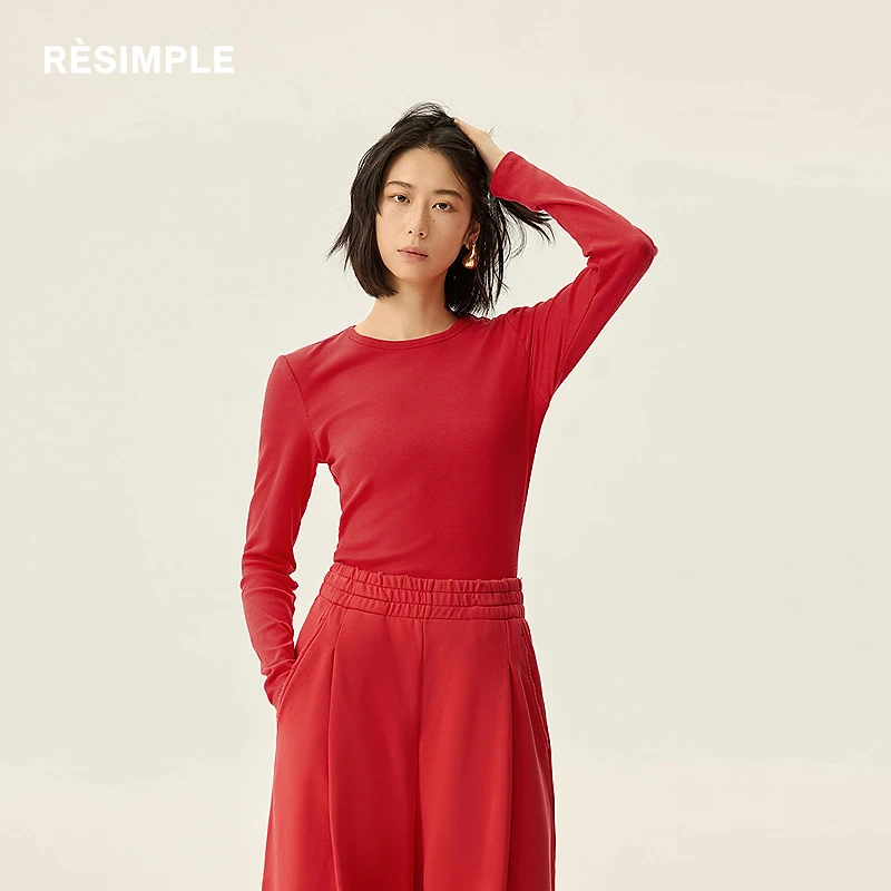 RESIMPLE简单点极简生活女款-长袖T恤-0603