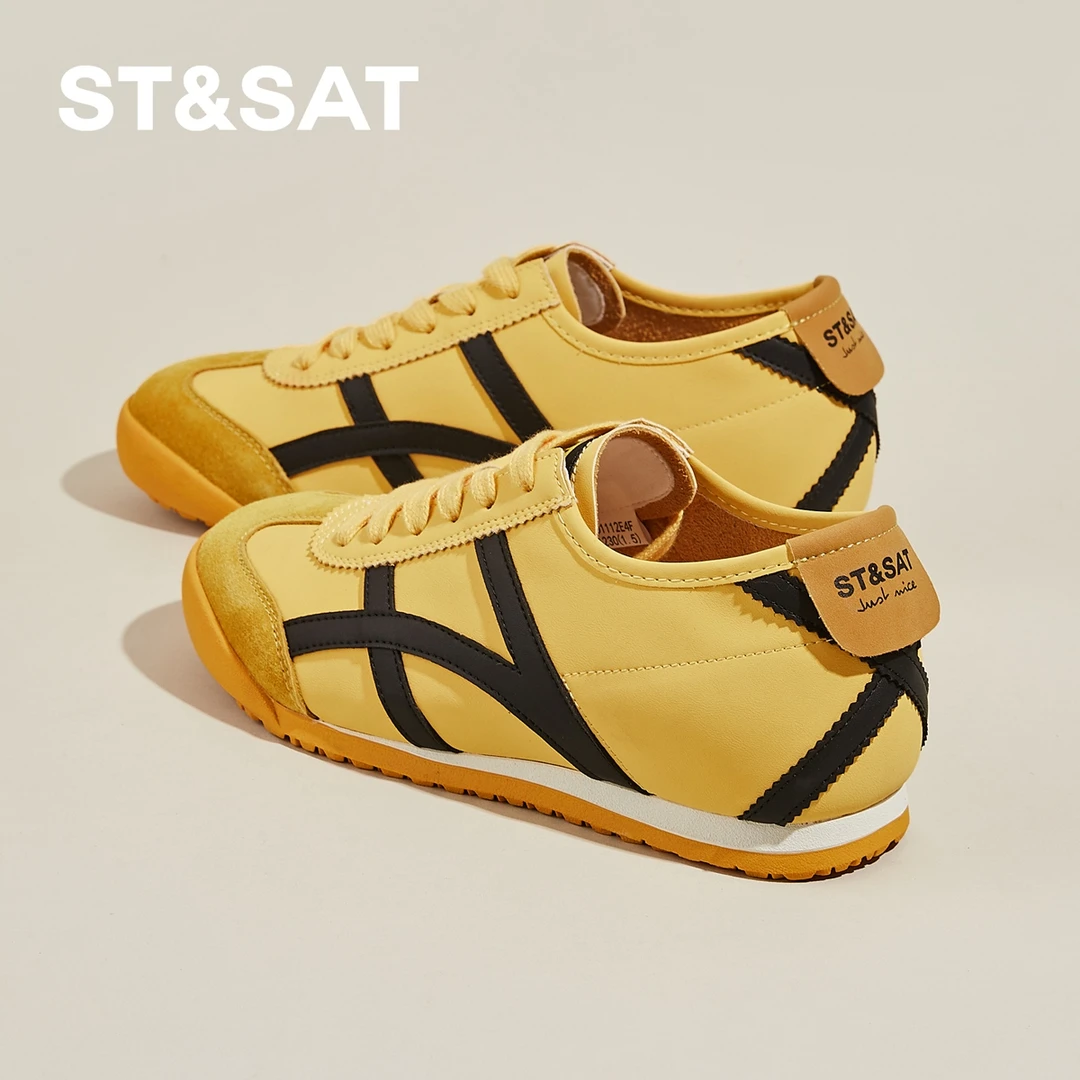 星期六复古拼接德训鞋女鞋夏季新款轻便软底舒适阿甘鞋百搭休闲鞋