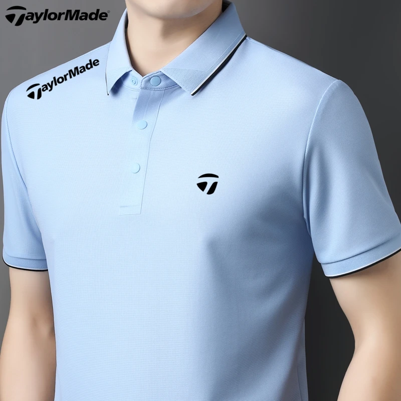 Taylormade泰勒梅男士夏季薄款休闲t恤百搭短袖宽松翻领polo衫