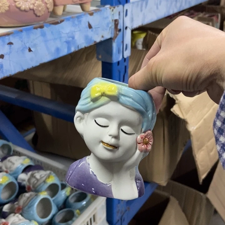 陶瓷花盆单场满9.9发5.5*10.5