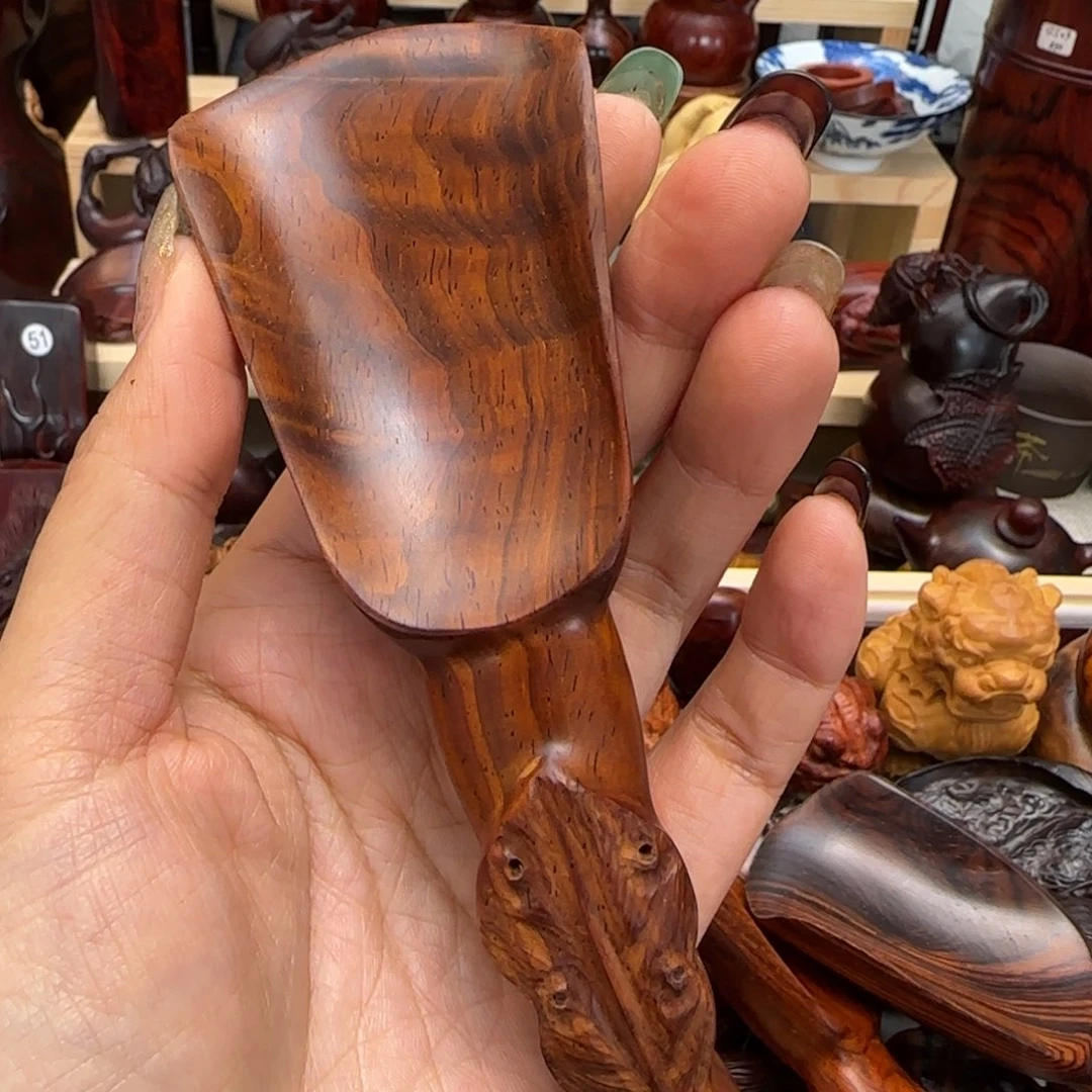 木艺*微凹黄檀雕刻铲子把件