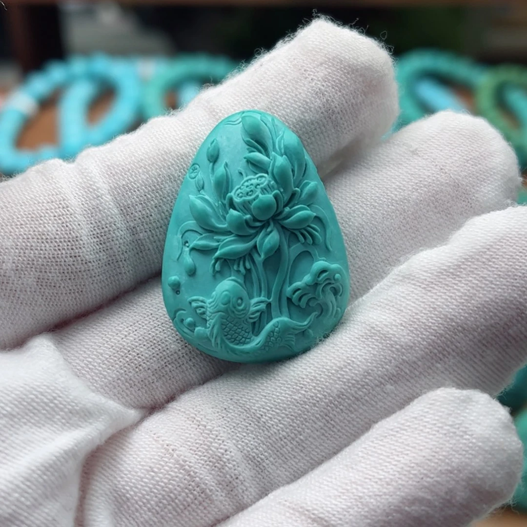 未镶嵌绿松石荷塘月色