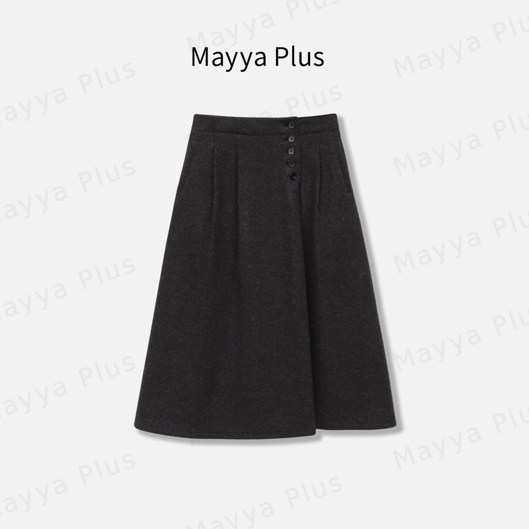 【入冬裙】Mayya Plus麦芽定制气质显瘦流光风百搭半身裙子32546289