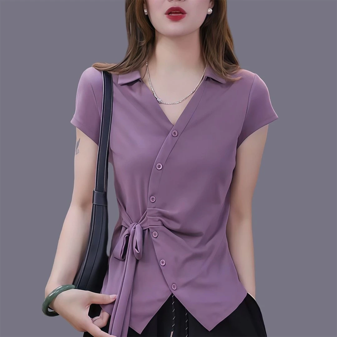 法式设计感显瘦百搭上衣女