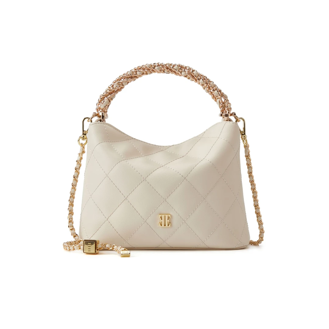 ELLE25新款【典藏博物馆】女士菱格经典百搭手拎包轻奢斜挎包24557