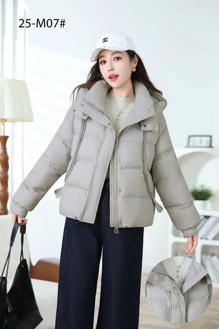 【D975】冬装新款时尚拉链短款羽绒服洋气保暖外套女