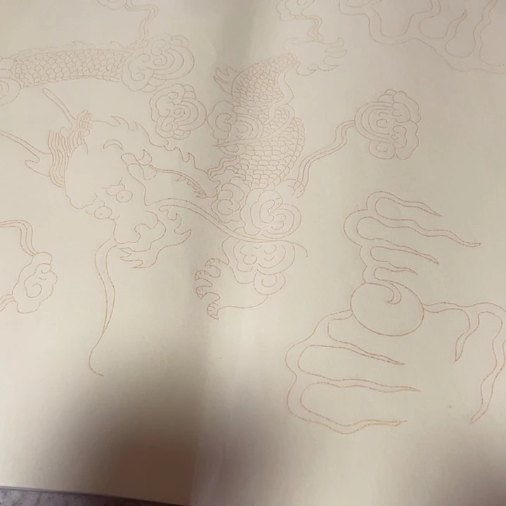 四尺对开仿古描龙50