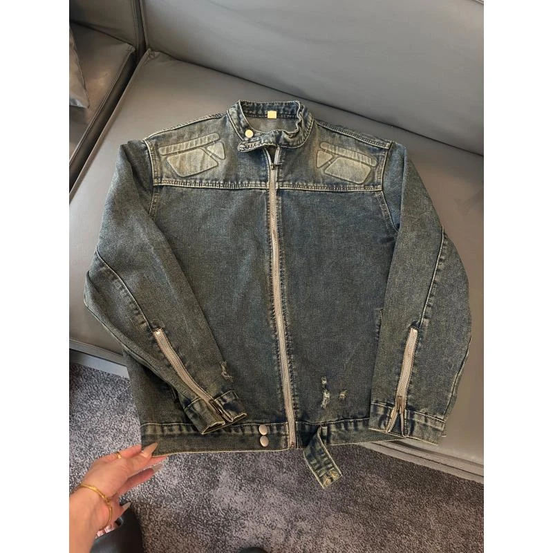 FJ1 春秋痞帅外套男ins高街潮牌港风日系原宿风韩版潮流宽松夹克