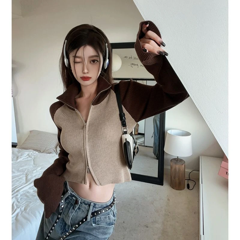 小众显瘦修身设计感针织百搭上衣 2025年冬季聚酯纤维90%-95%含量