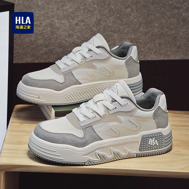 HLA/海澜之家2025冬季经典户外休闲潮流圆头设计舒适运动百搭男鞋